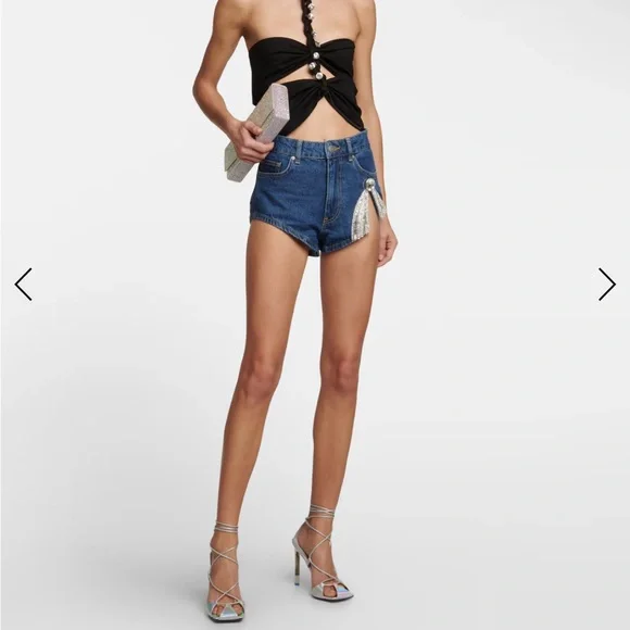 Area Black Strapless Top with Crystal Accents - Picture 8 of 10